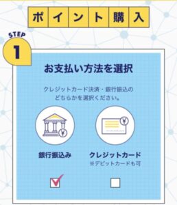 ボートアカデミーのポイント購入は銀行振り込みかクレカ