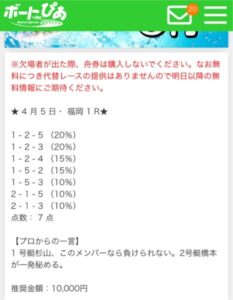 ボートぴあ2024/04/05競艇予想の買い目提供