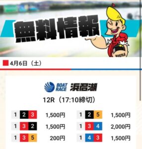 競艇ハッスル2024/04/06競艇予想無料買い目ナイター