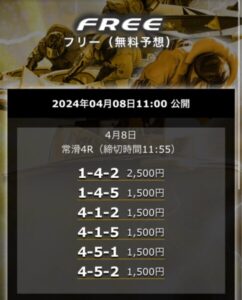 競艇ジャックポット2024/04/08競艇予想無料買い目