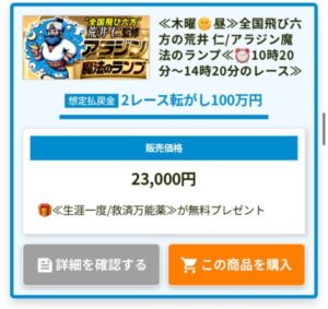 競艇ザブーンの有料情報プラン23,000円