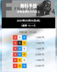 2024/05/02DAY 悪徳競艇予想サイトジェットの無料予想