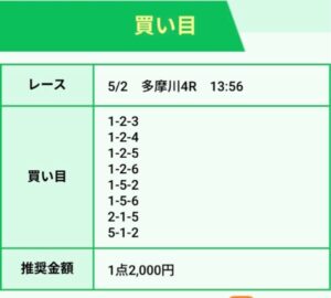 競艇ホットラインの無料情報買い目5月2日