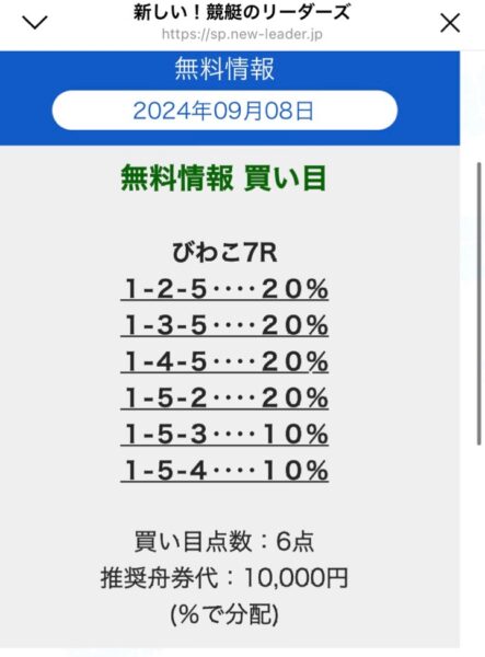 新しい競艇のリーダーズ買い目調査9月