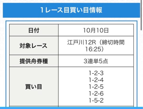 競艇予想サイトアクアマリン無料情報買い目10月