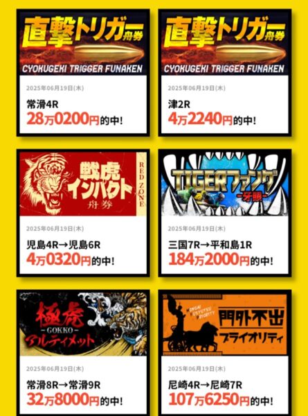 タイガーボートの戦歴