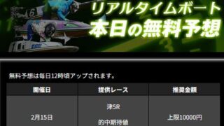 競艇リアルタイムボートの無料予想ページ
