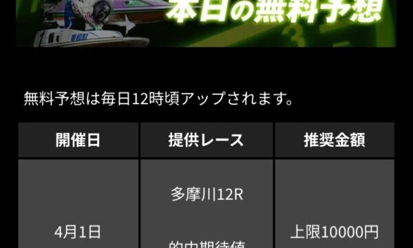 4月1日買い目リアルタイムボートの無料申し込み