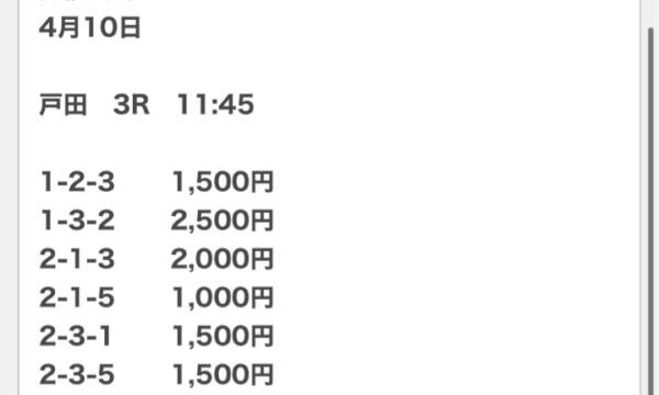 競艇クイックボート4月10日のデイ無料情報